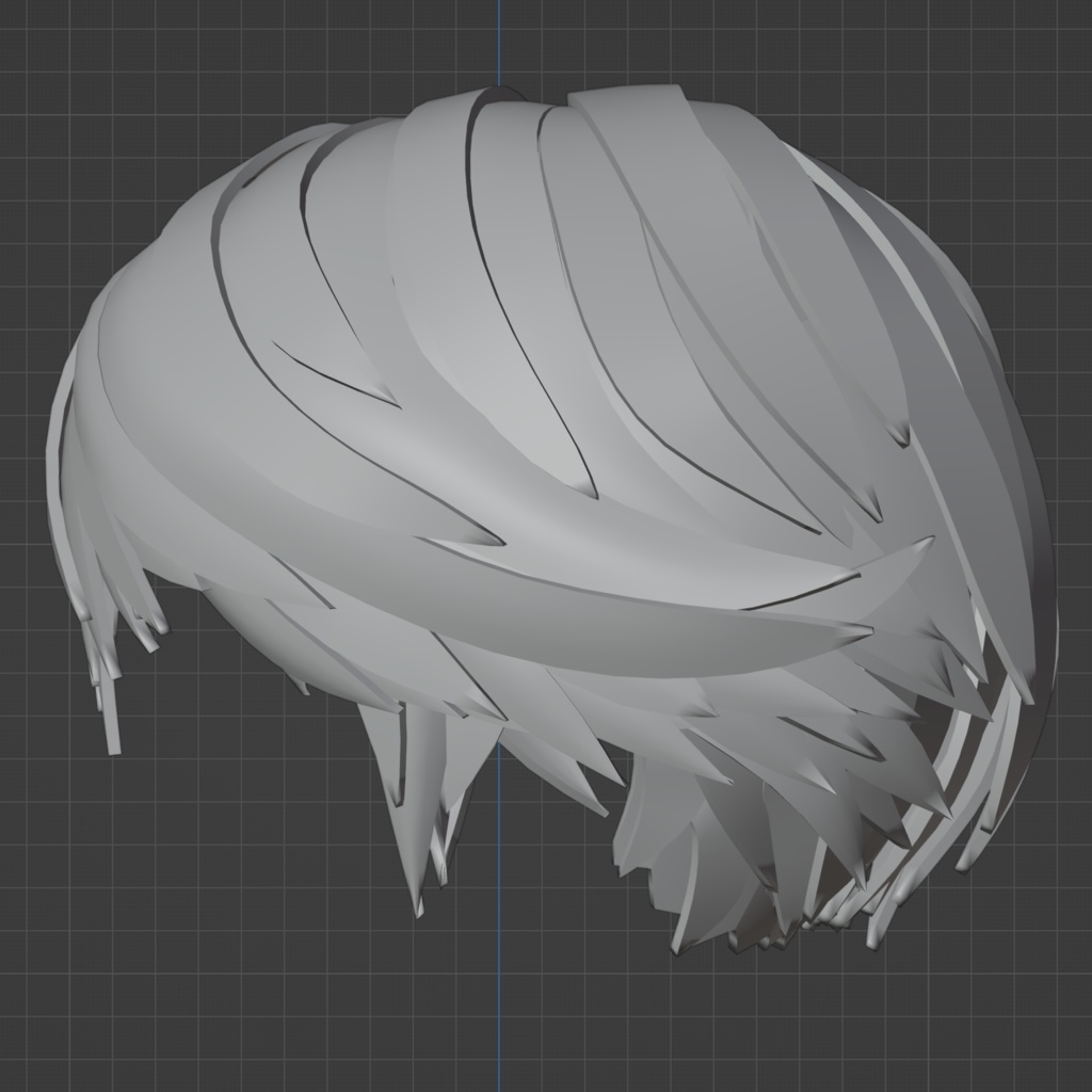 オリジナル3Dモデル『男性ヘア①』blendファイル