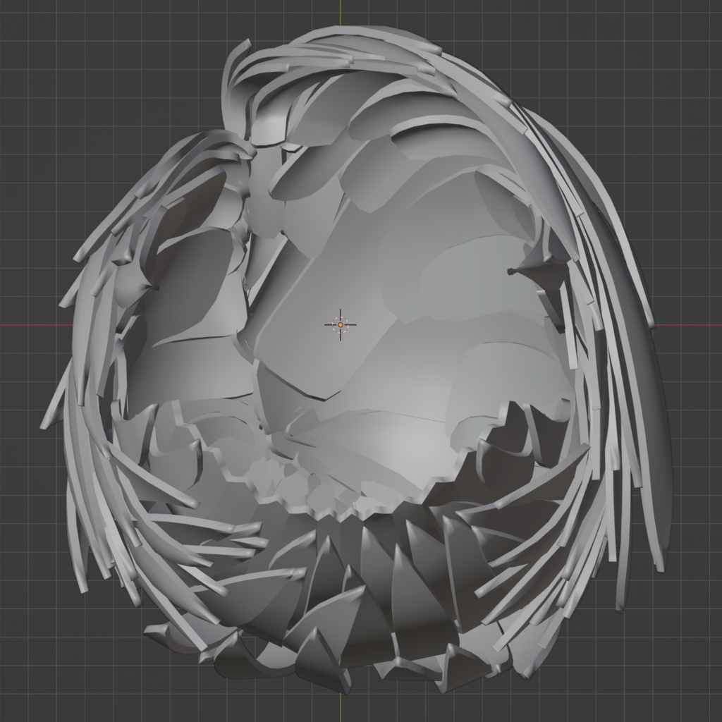 オリジナル3Dモデル『男性ヘア①』blendファイル