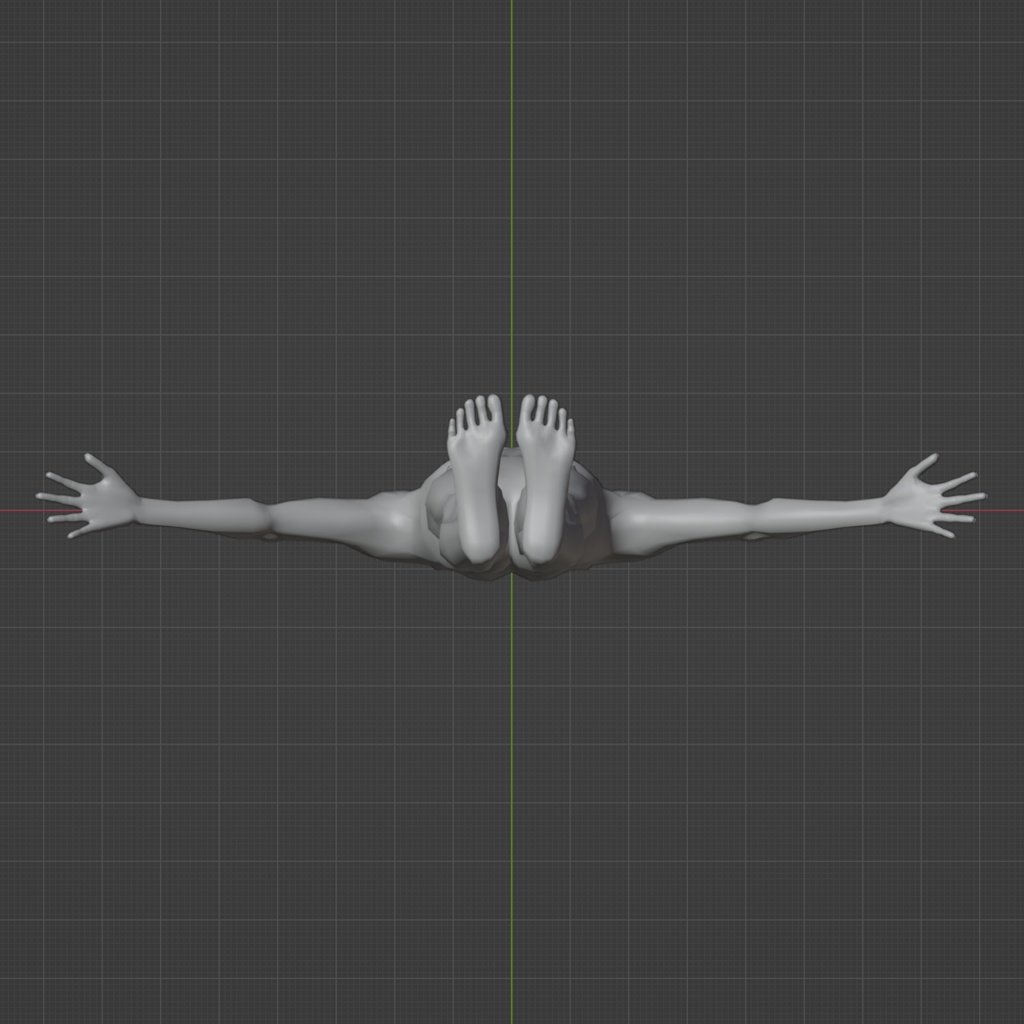 オリジナル3D男性モデル素体blendファイル