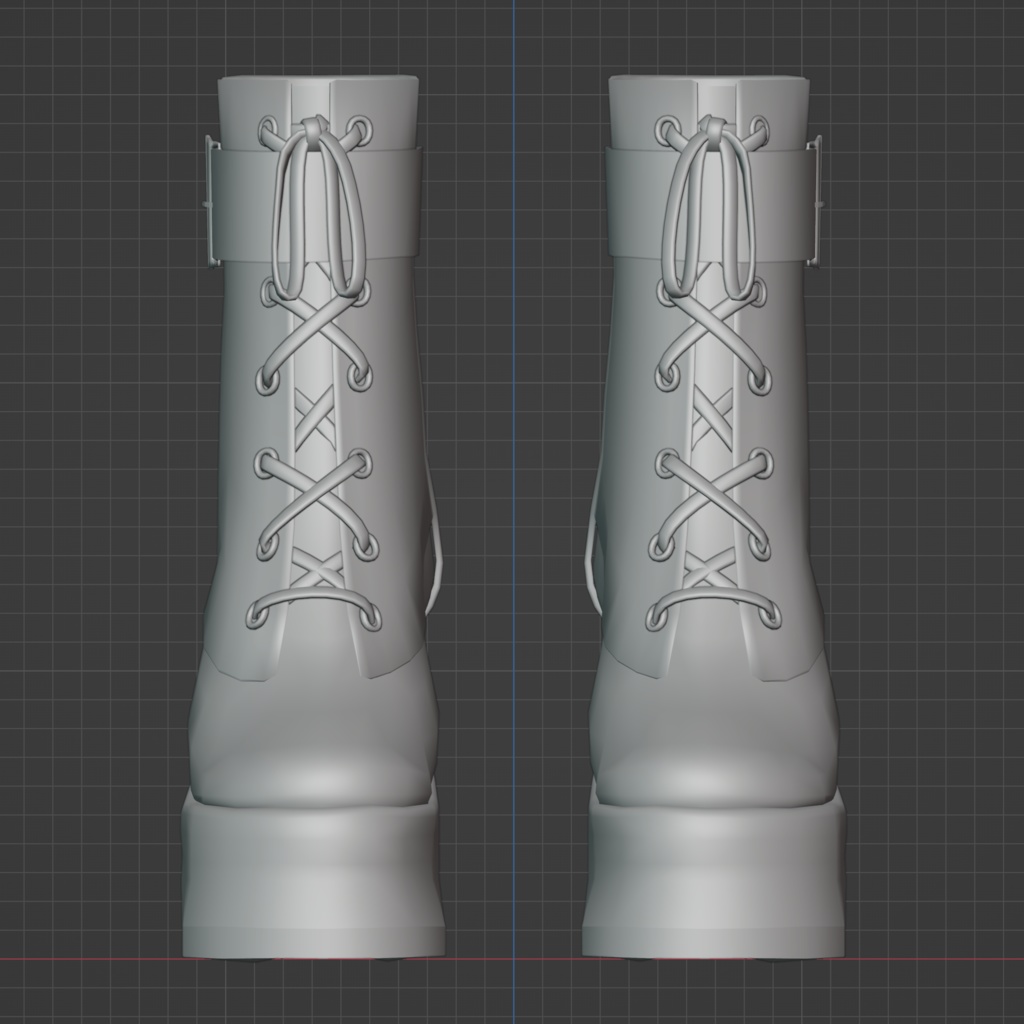オリジナル3Dモデル『ショートブーツ』のblendファイル