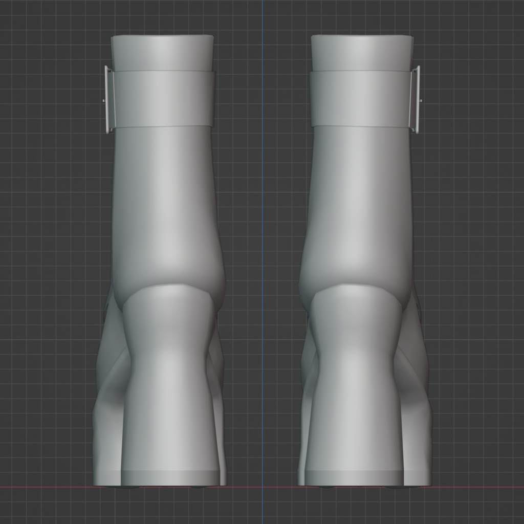 オリジナル3Dモデル『ショートブーツ』のblendファイル