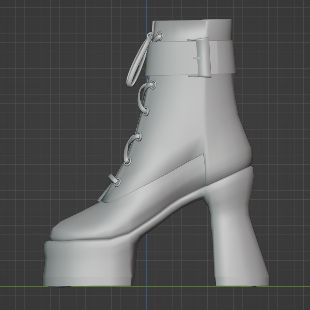 オリジナル3Dモデル『ショートブーツ』のblendファイル
