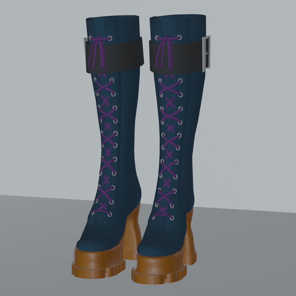 オリジナル3Dモデル『ロングブーツ』のblendファイル