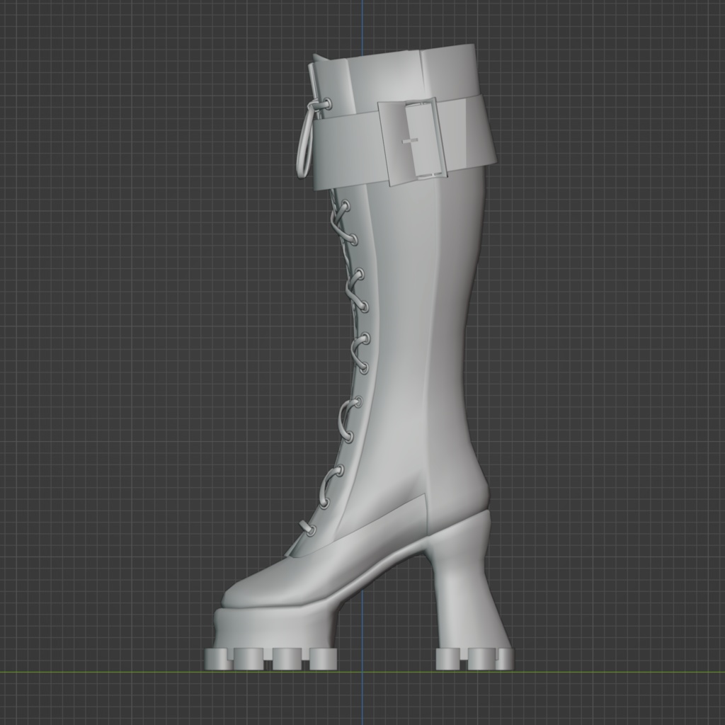 オリジナル3Dモデル『ロングブーツ』のblendファイル