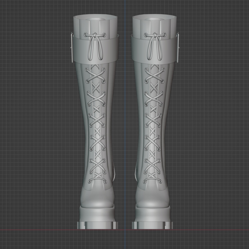 オリジナル3Dモデル『ロングブーツ』のblendファイル