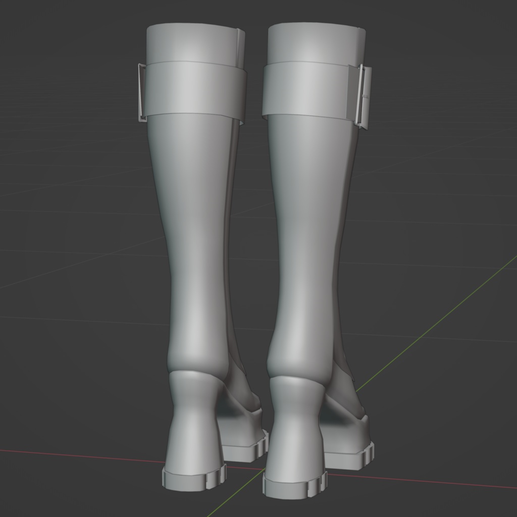 オリジナル3Dモデル『ロングブーツ』のblendファイル