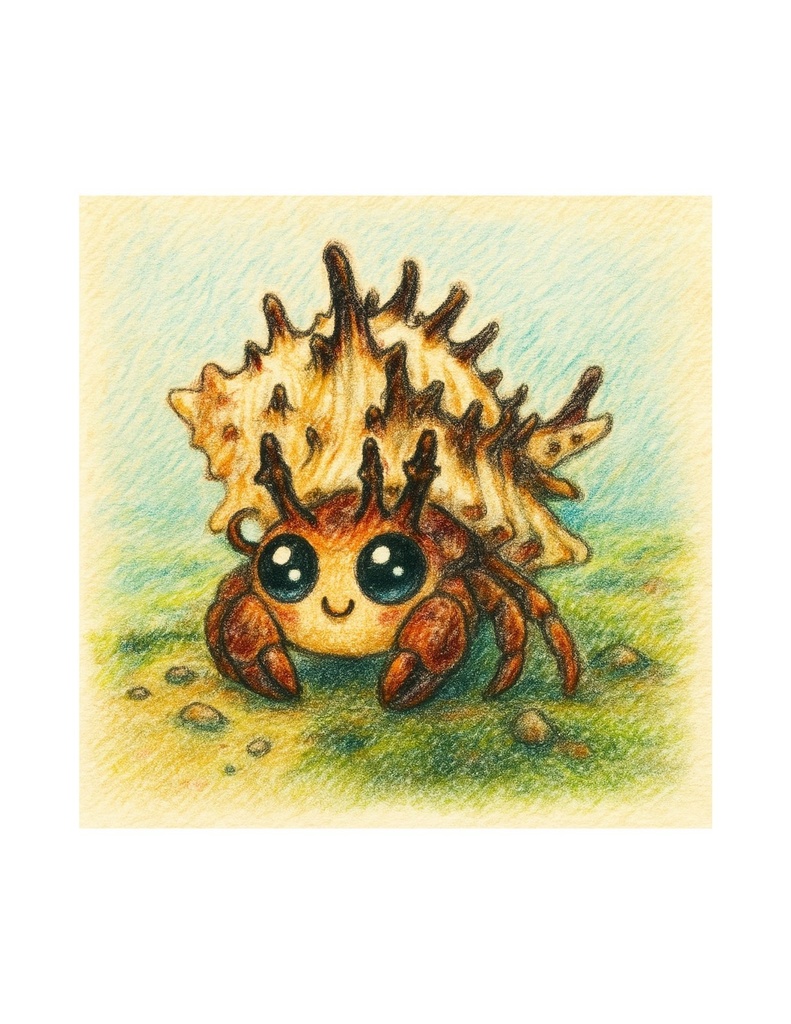 🌊 わくわく海のいきものセット 第13章:ヤドカリ クルリ