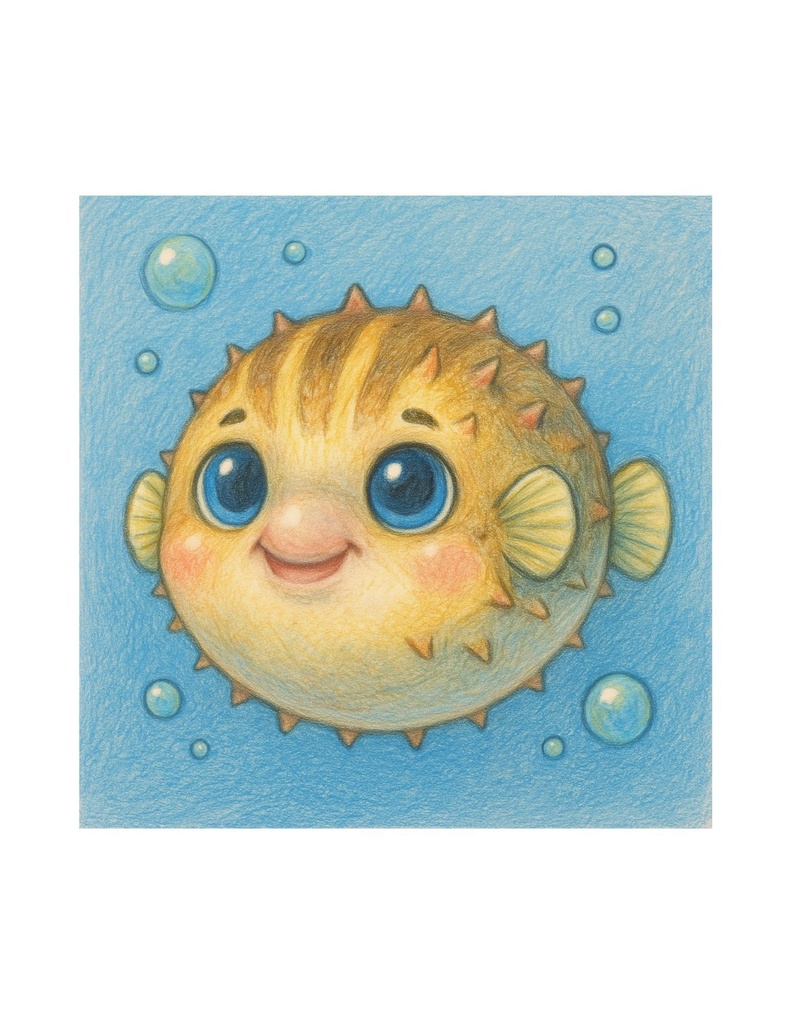 🌊 わくわく海のいきものセット 第14章 :ハリセンボン ポンポン