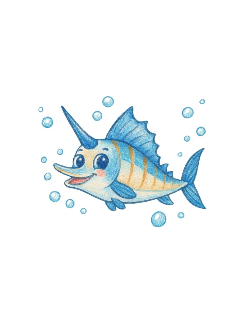 🌊 わくわく海のいきものセット 第20章 :カジキ ソウジロウ