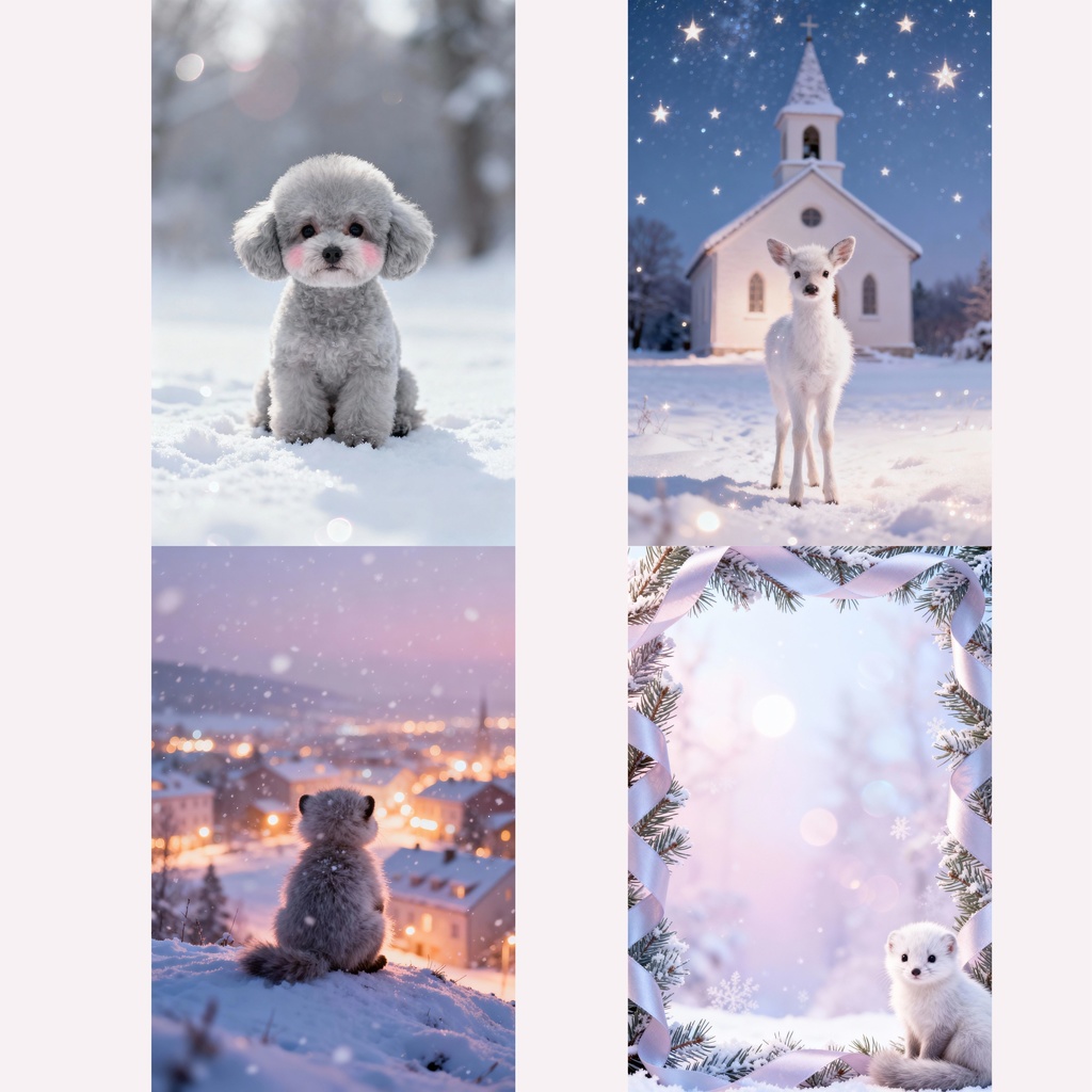 ❄ Winter Postcards – Fluffy Collection(8枚セット)