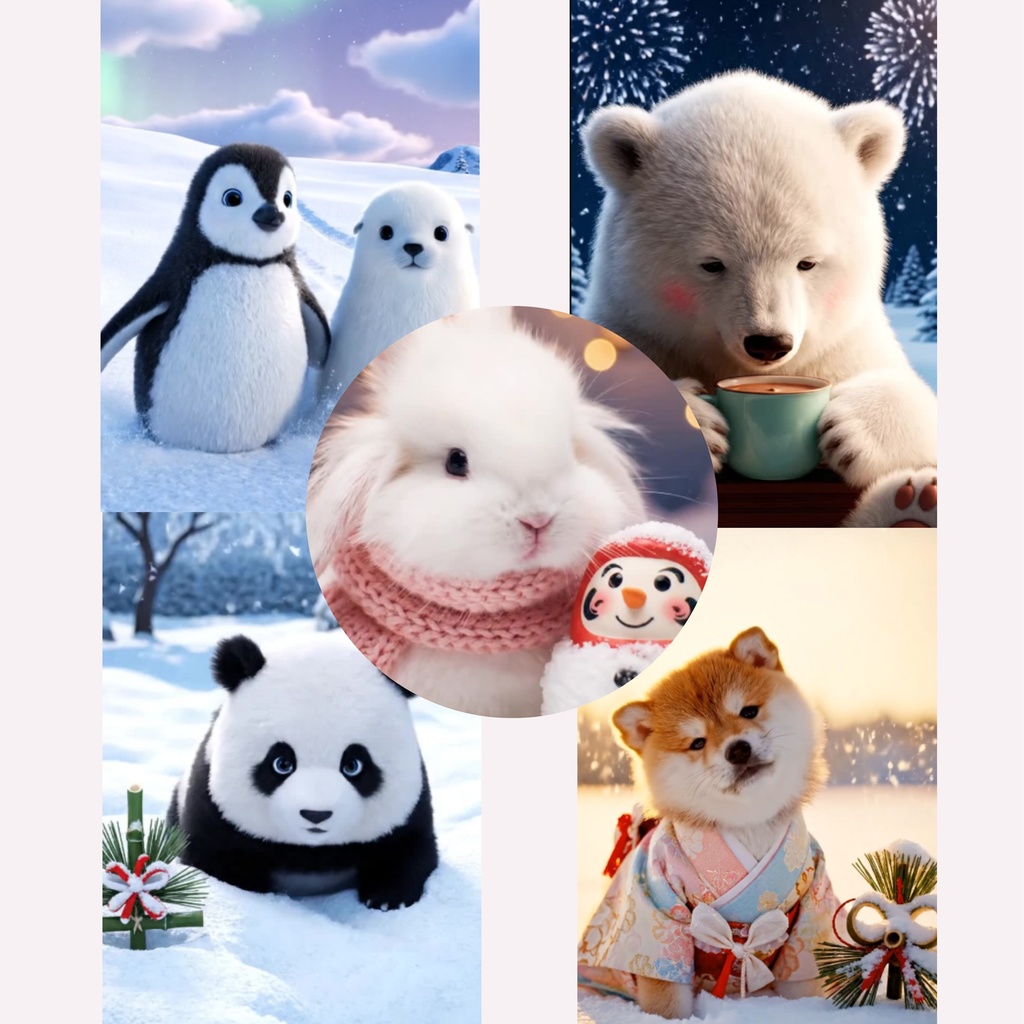 🎍Tiny Miracle Loops – New Year(GIF 10本 + おまけMP4 5本セット)