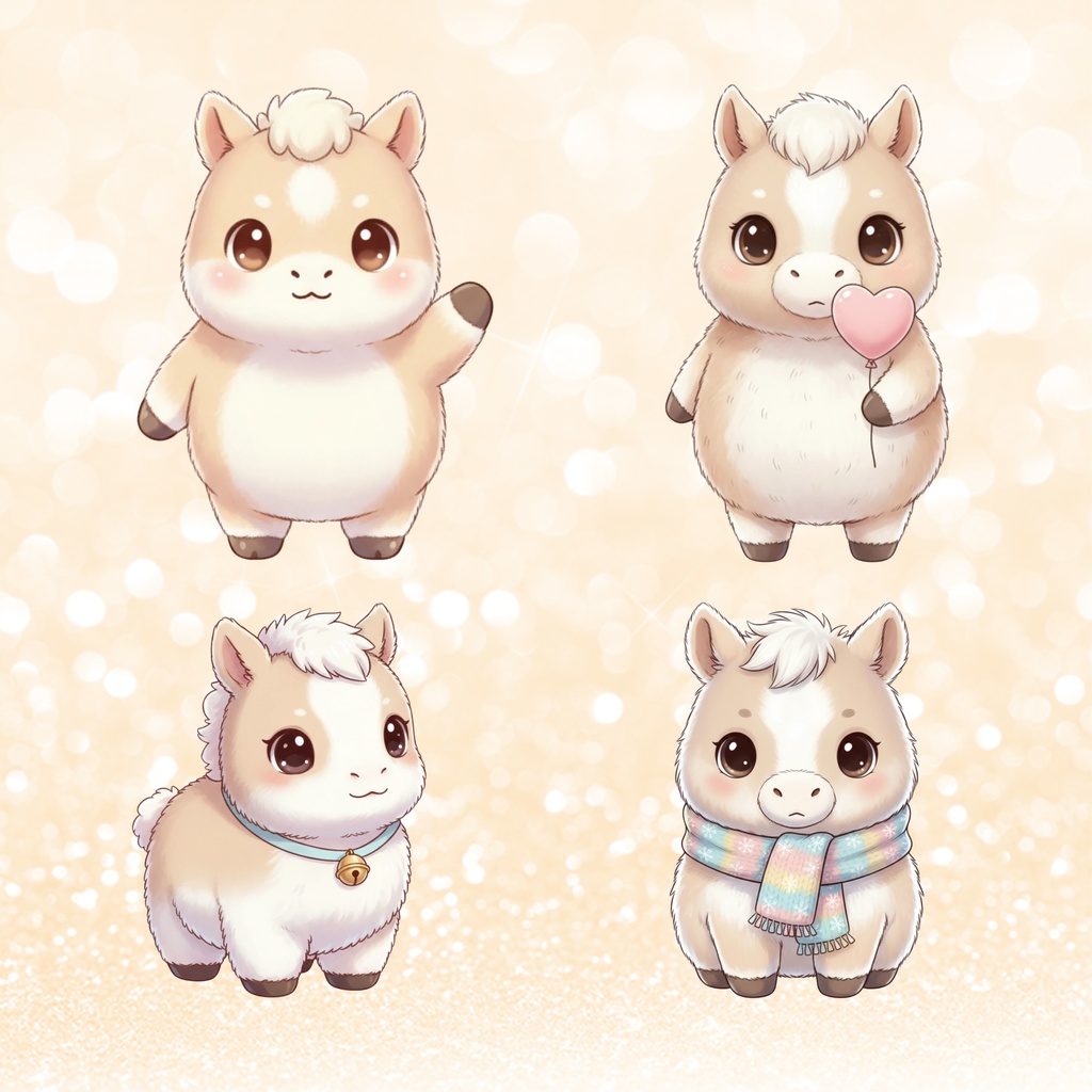🐴 Fluffy New Year Loops – Baby Horse(GIF 8本セット)