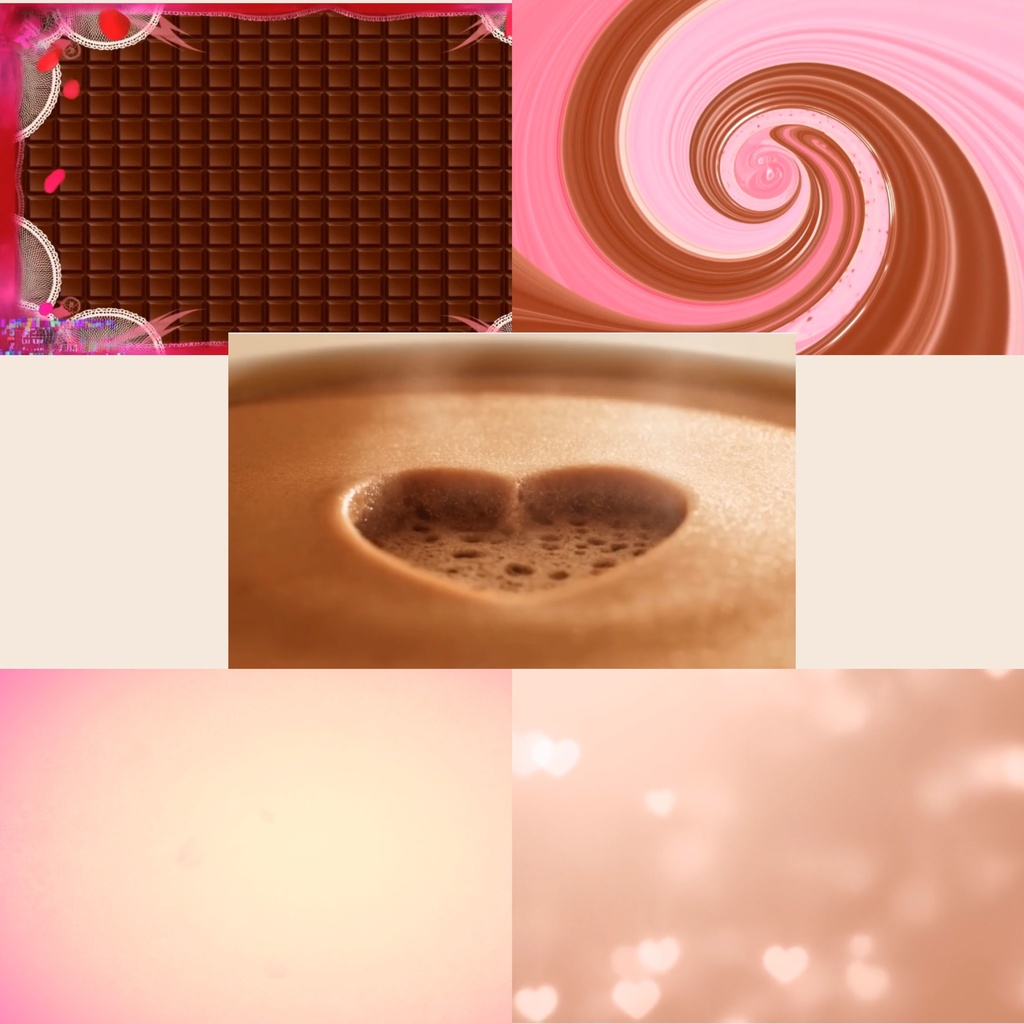 バレンタイン動く背景|チョコ&ハート ループ10