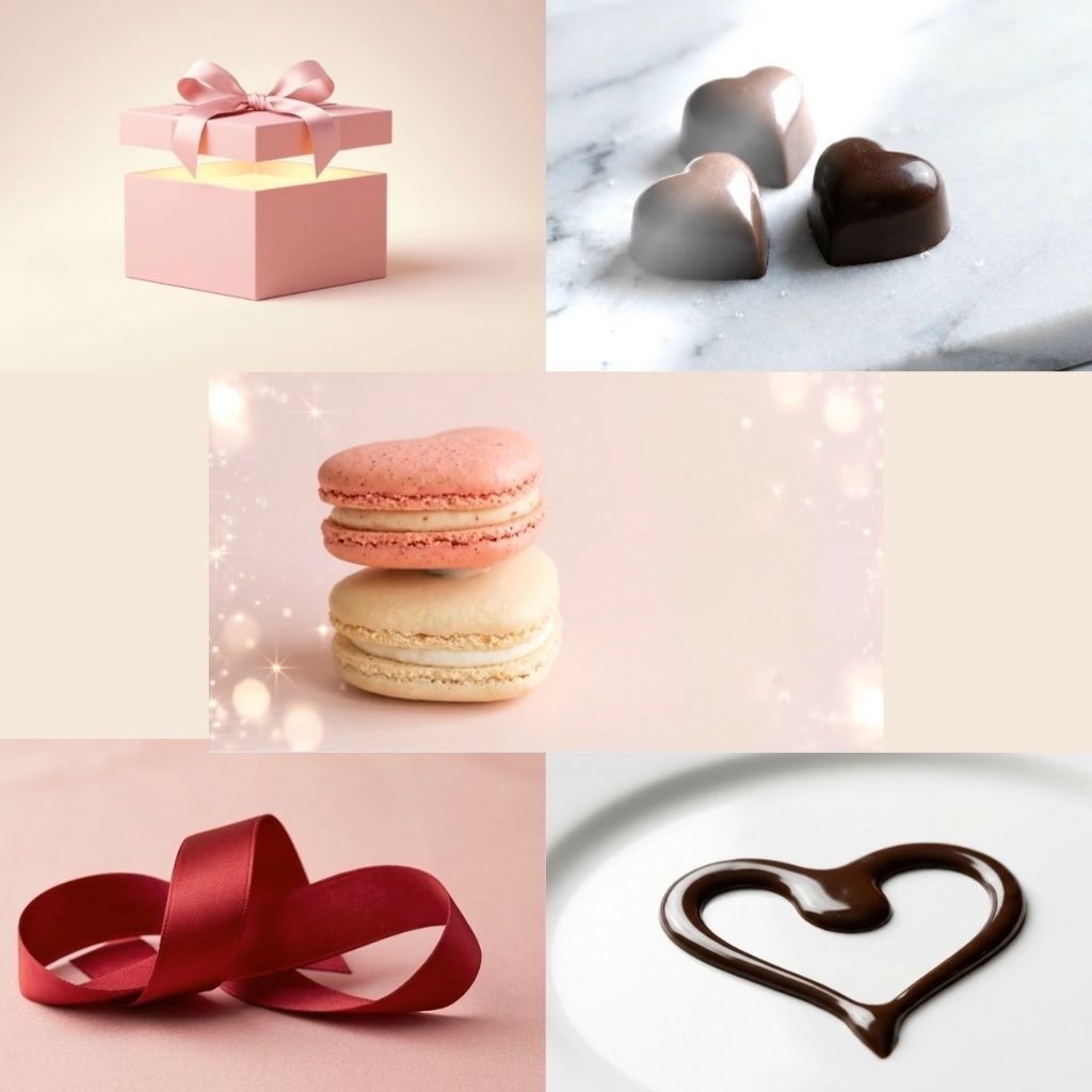 バレンタイン小物ループ素材|チョコ&ギフト 10(MP4/無音)+おまけGIF