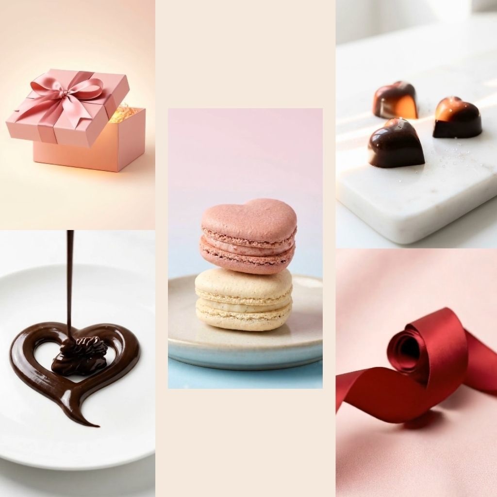 バレンタイン小物ループ素材|チョコ&ギフト 10(MP4/無音)+おまけGIF