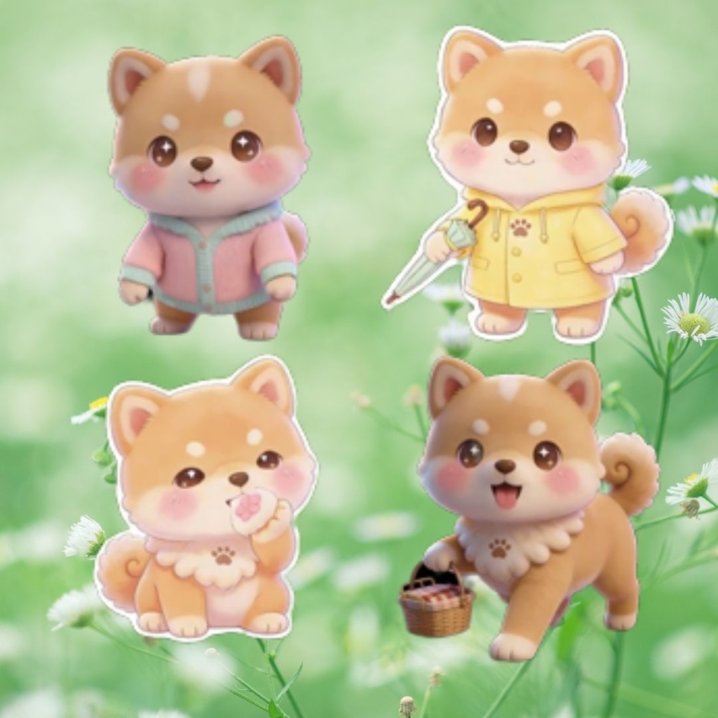 🐕 きゅんする柴犬|ふわループGIF(透過)8点