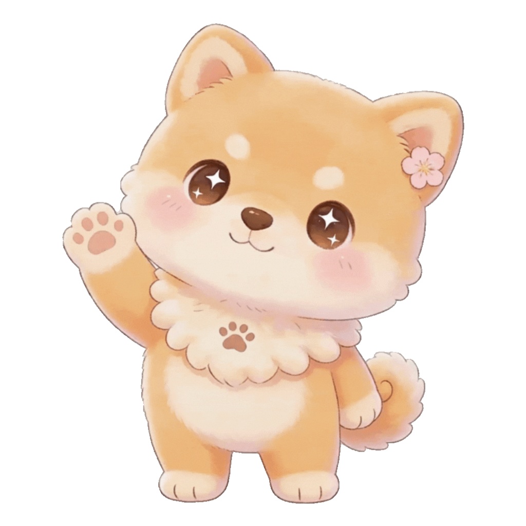 🐕 きゅんする柴犬|ふわループGIF(透過)8点