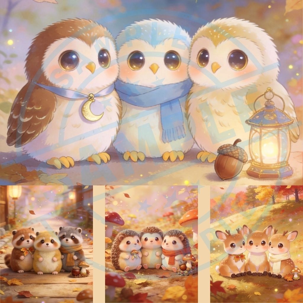 ð Tiny Miracle Loops â Autumn Baby Animals Loop BackgroundsïŒMP4 8çš®Ã2ãµã€ãºã»ããïŒ
