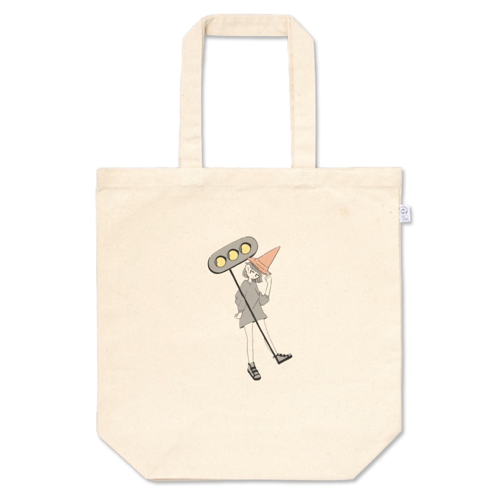 信号機ちゃん/monochrome*トートバッグ