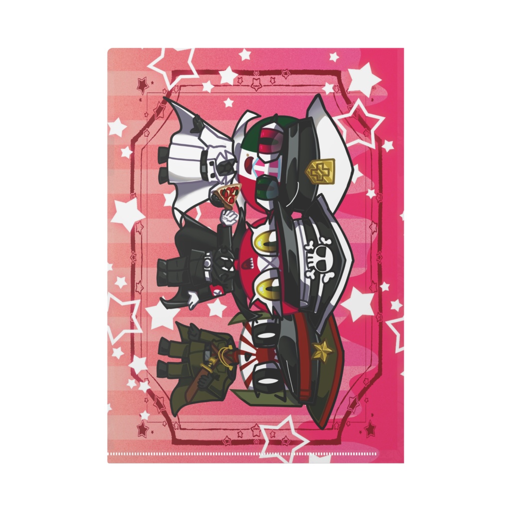 あくしずぱわーず(ナチ、イタ王、日帝) クリアファイル 【CountryHumans】