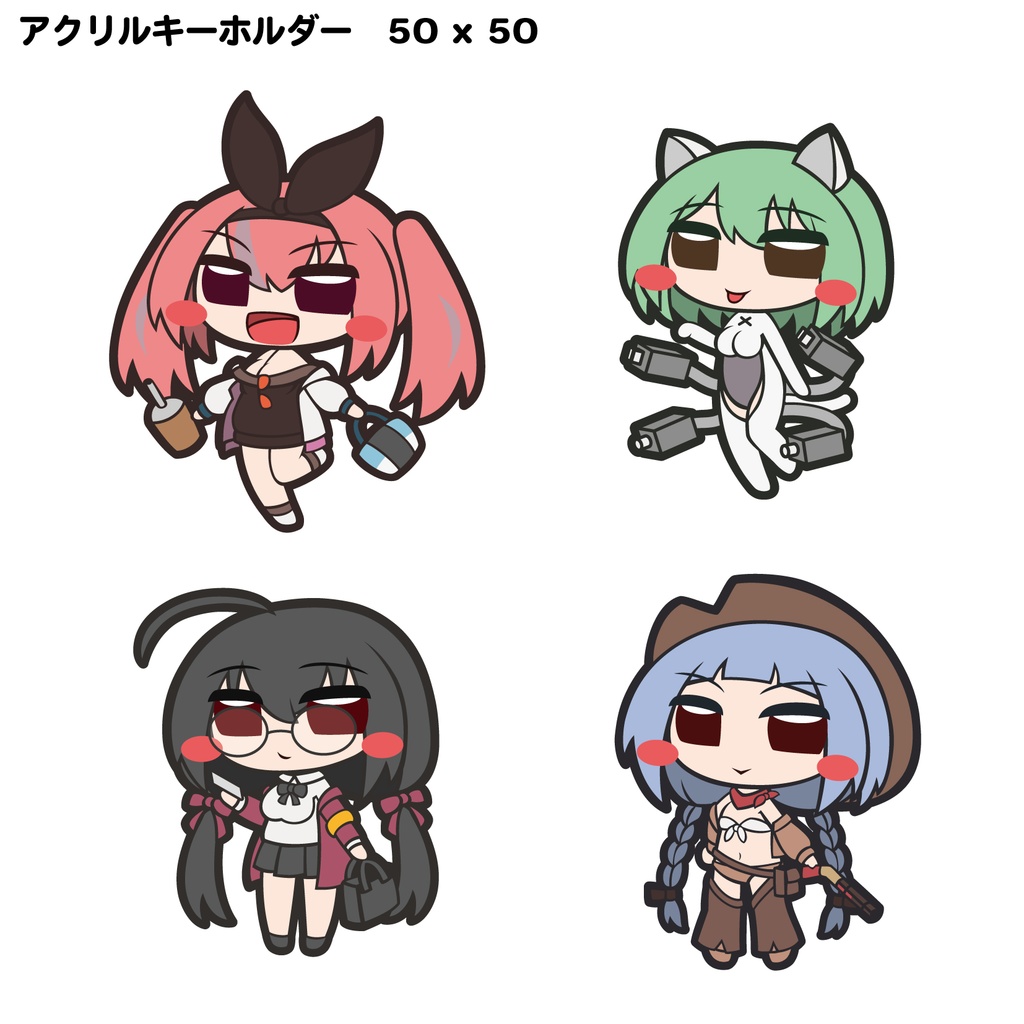 アズレン　アクリルキーホルダー1　50 x 50