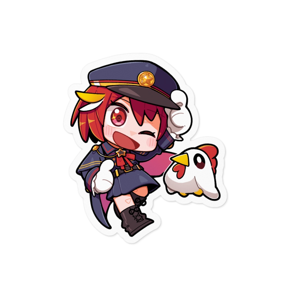 たいさとニワトリさん⭐︎ステッカー
