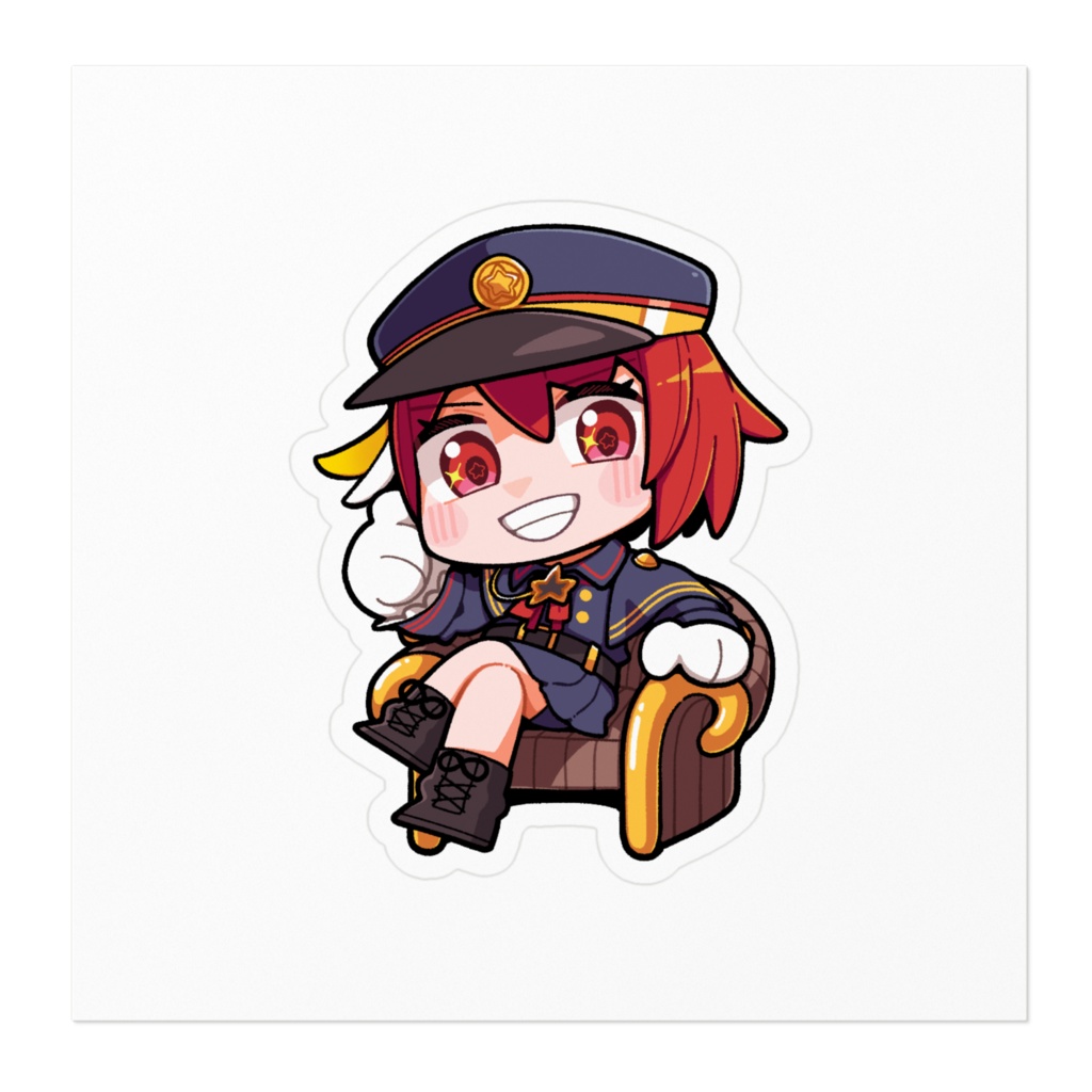 赤鶏たいさの玉座★ステッカー