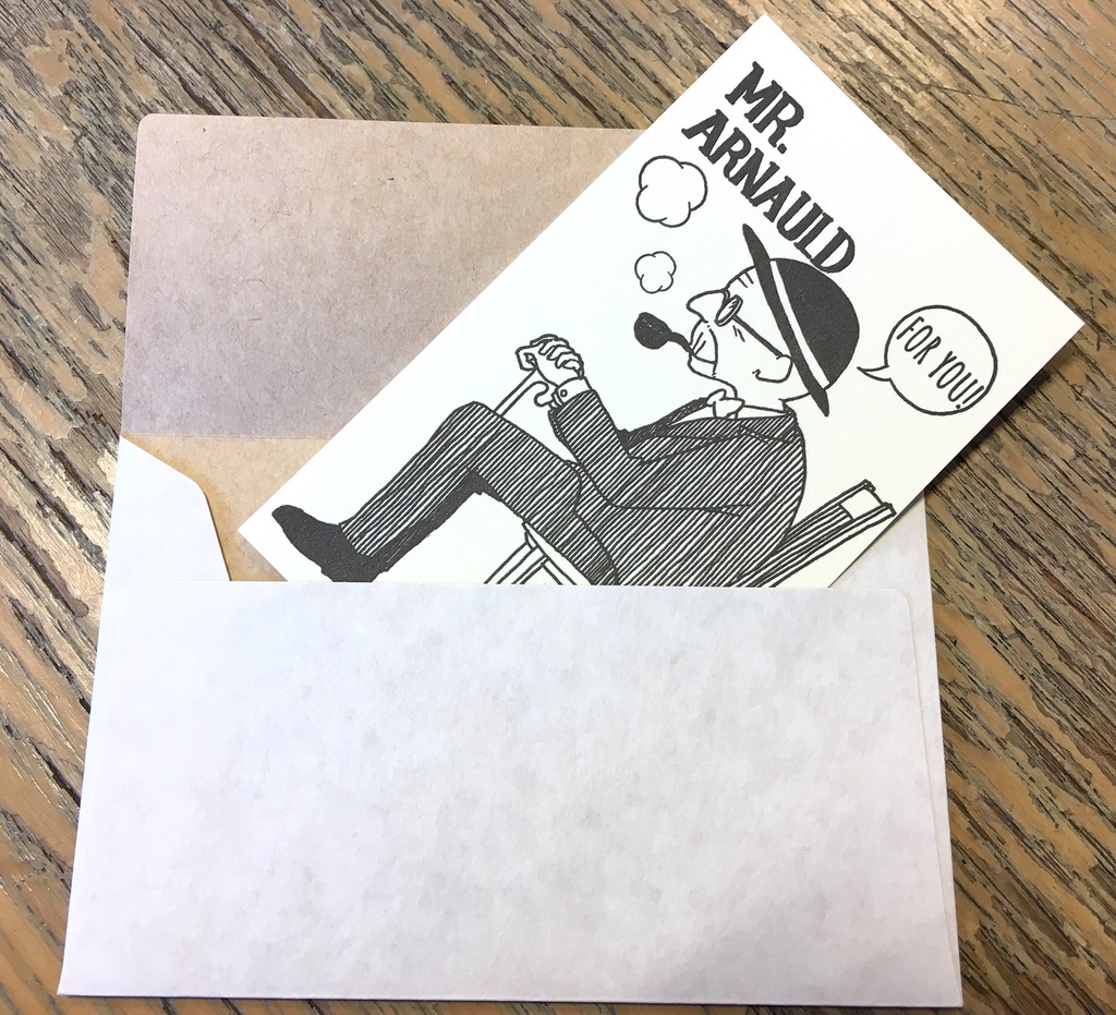 活版印刷メッセージカードと封筒のセット