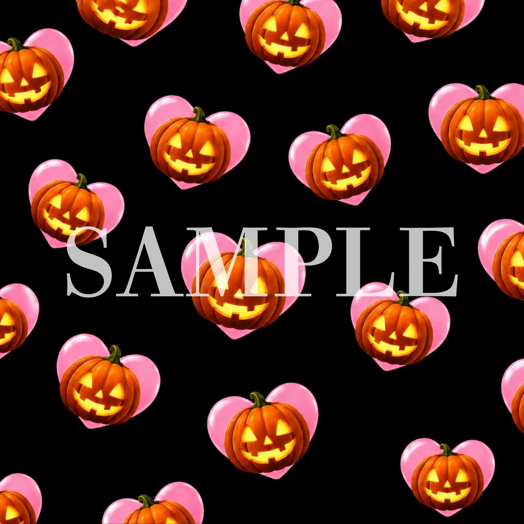 ハロウィン　かぼちゃ　カボチャ　ハート　背景　HALLOWEEN