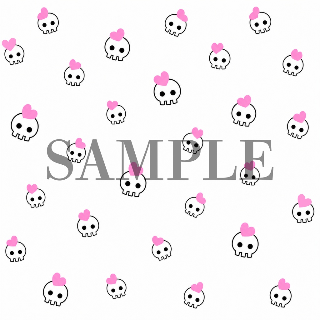 ハート ドクロ　Heart　Skull