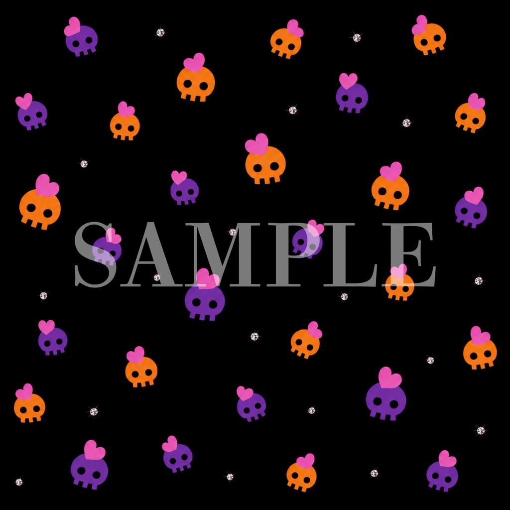 ハロウィン　ハート　ドクロ　ダイヤ　キラキラ　HALLOWEEN
