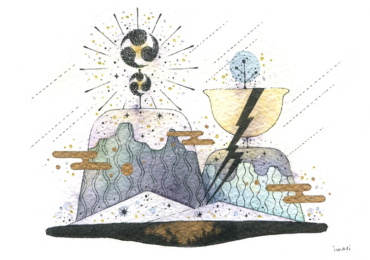 【原画】雷鳴の山彦