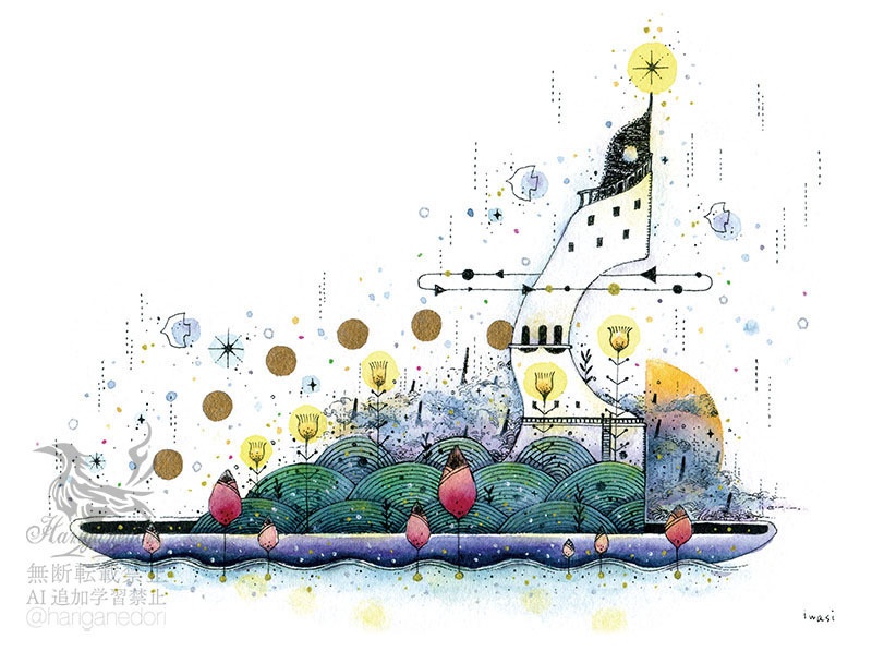 【原画】白夜の運河