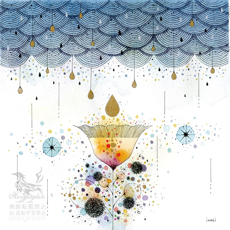 【原画】秋時雨に橙