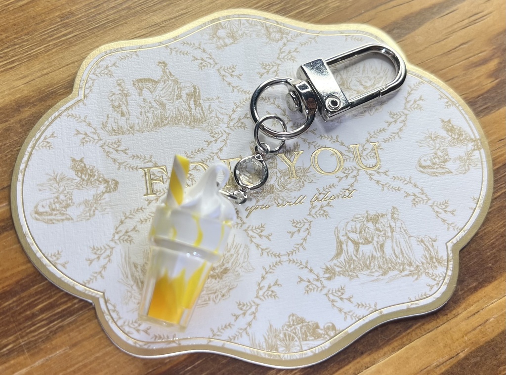 もこもこフロートのキーホルダー