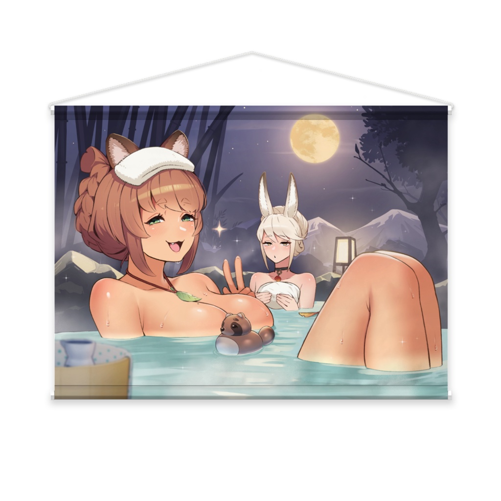 ONSEN! ぽん吉＆こん子 タペストリー
