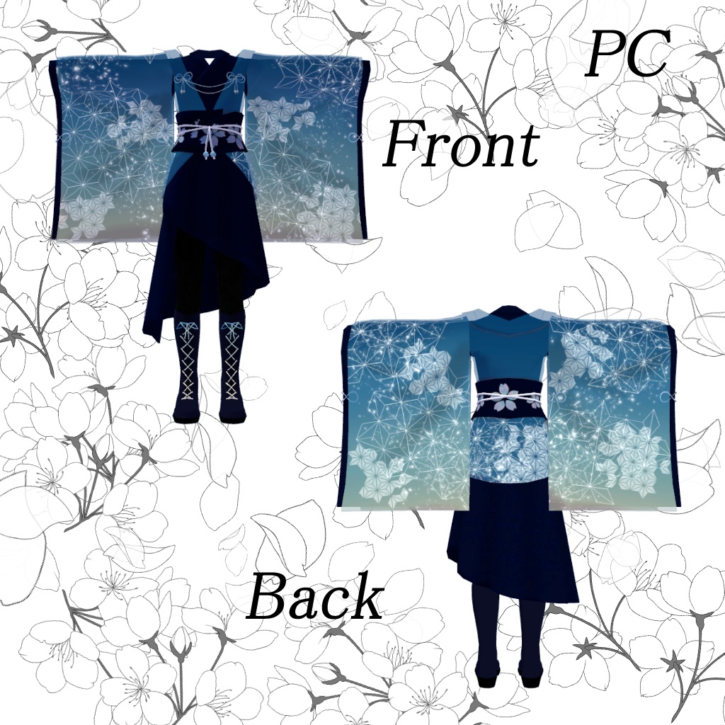 露草色の和服 Alué/アルエ (+Head) 対応