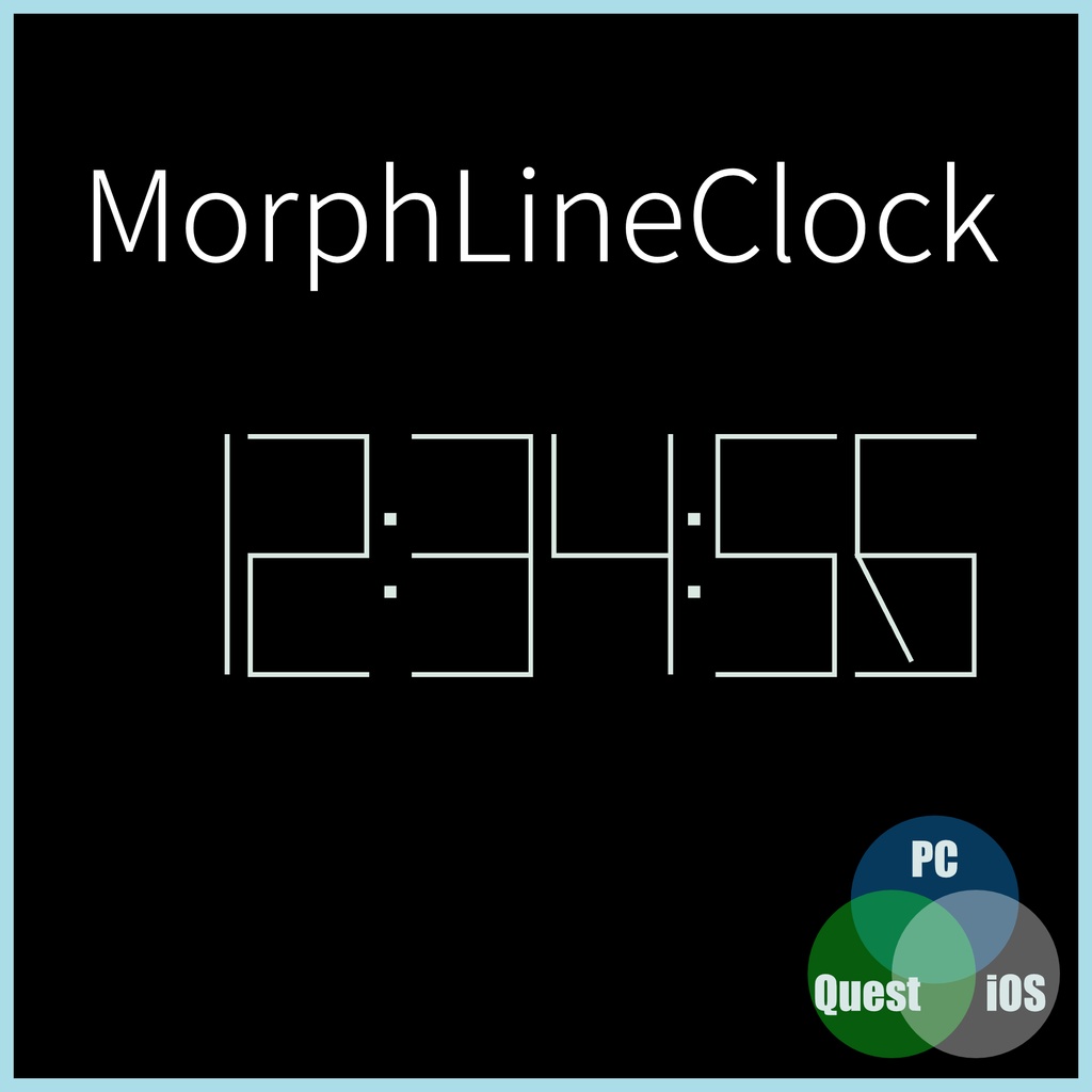 【VRChatワールド時計】MorphLineClock【11月末までセール】