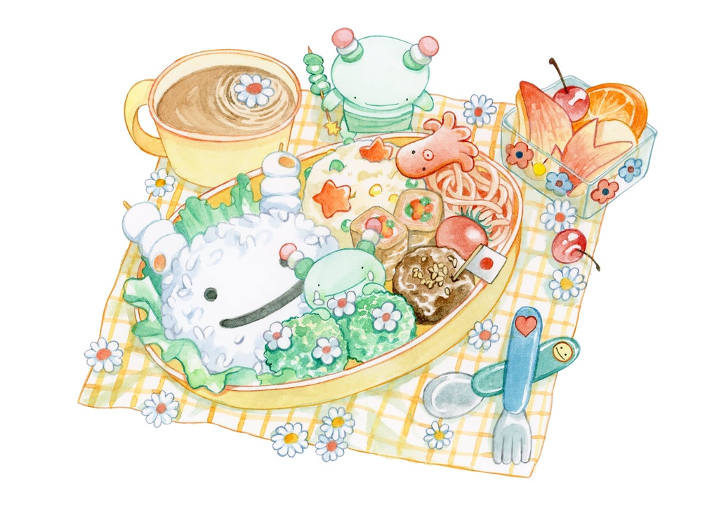 【デフォルメ】透明水彩/アナログ/イラストオーダーお受けします【原画郵送OK!】