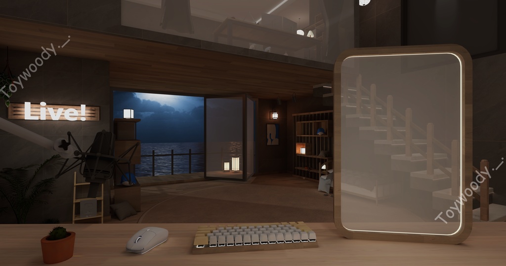 [방송 배경 화면] Vtuber 4k background image Night room