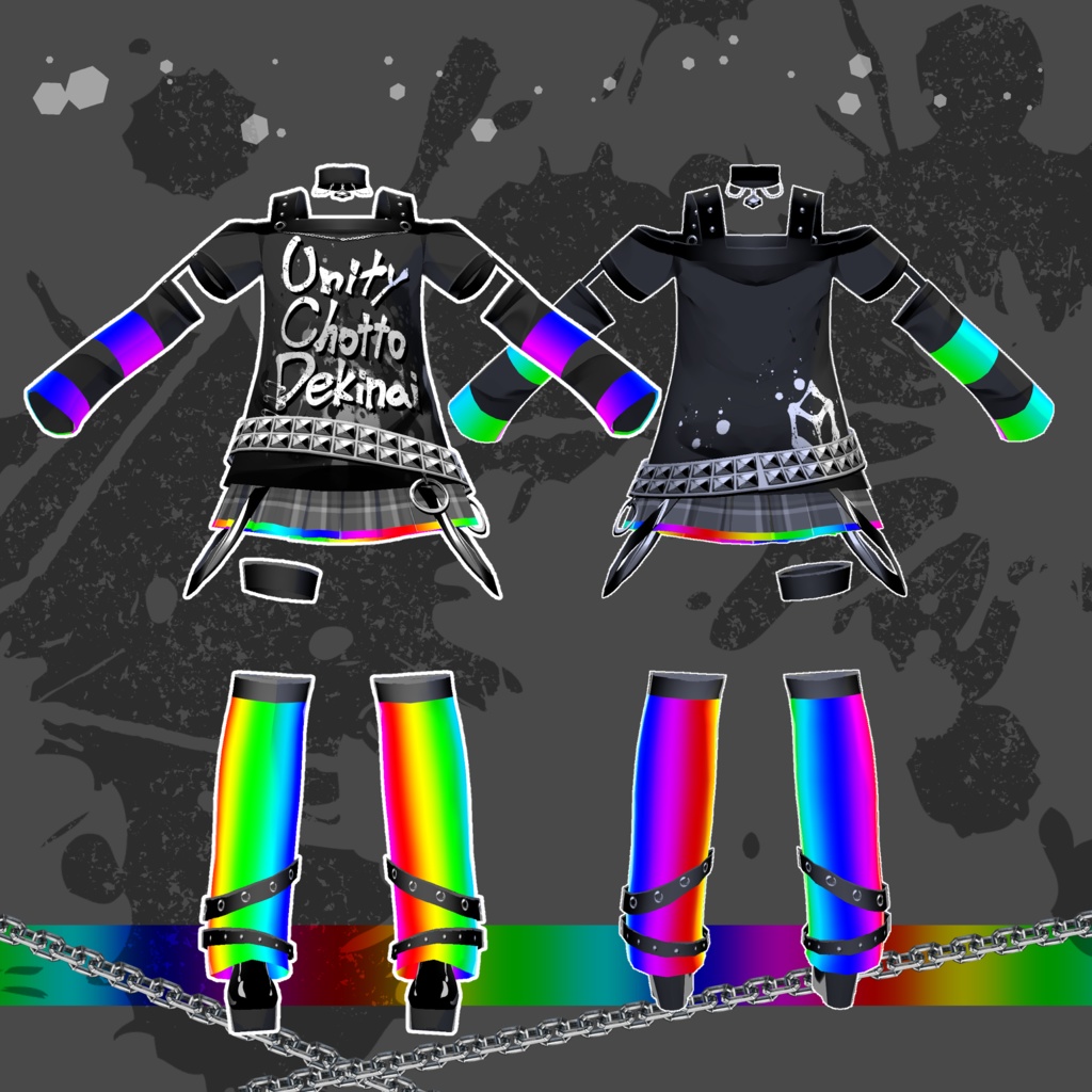 ゲーミングゴスパンコーデセット【VRoidテクスチャセット】