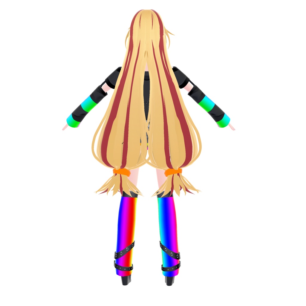 【VRoidヘアプリセット】ユニティちゃんツイン&パンキッシュメッシュツイン