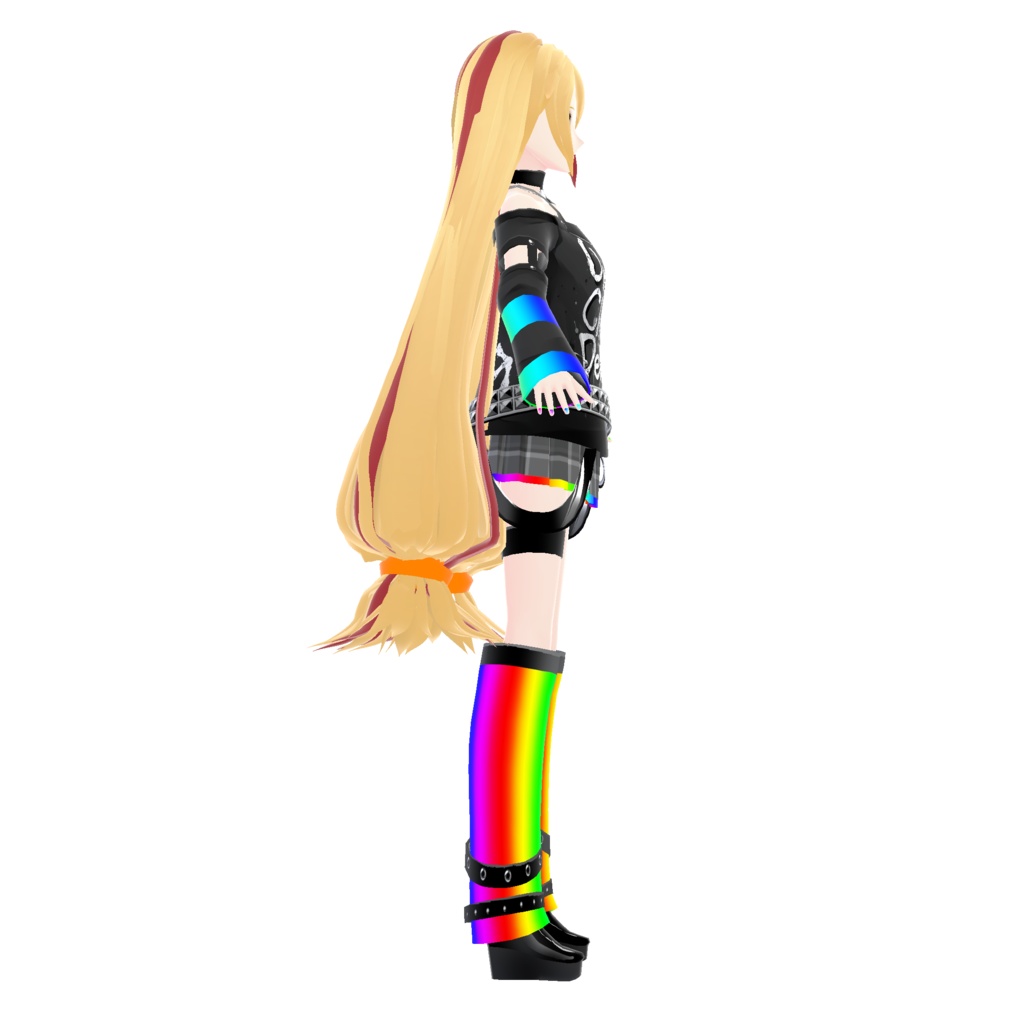 【VRoidヘアプリセット】ユニティちゃんツイン&パンキッシュメッシュツイン