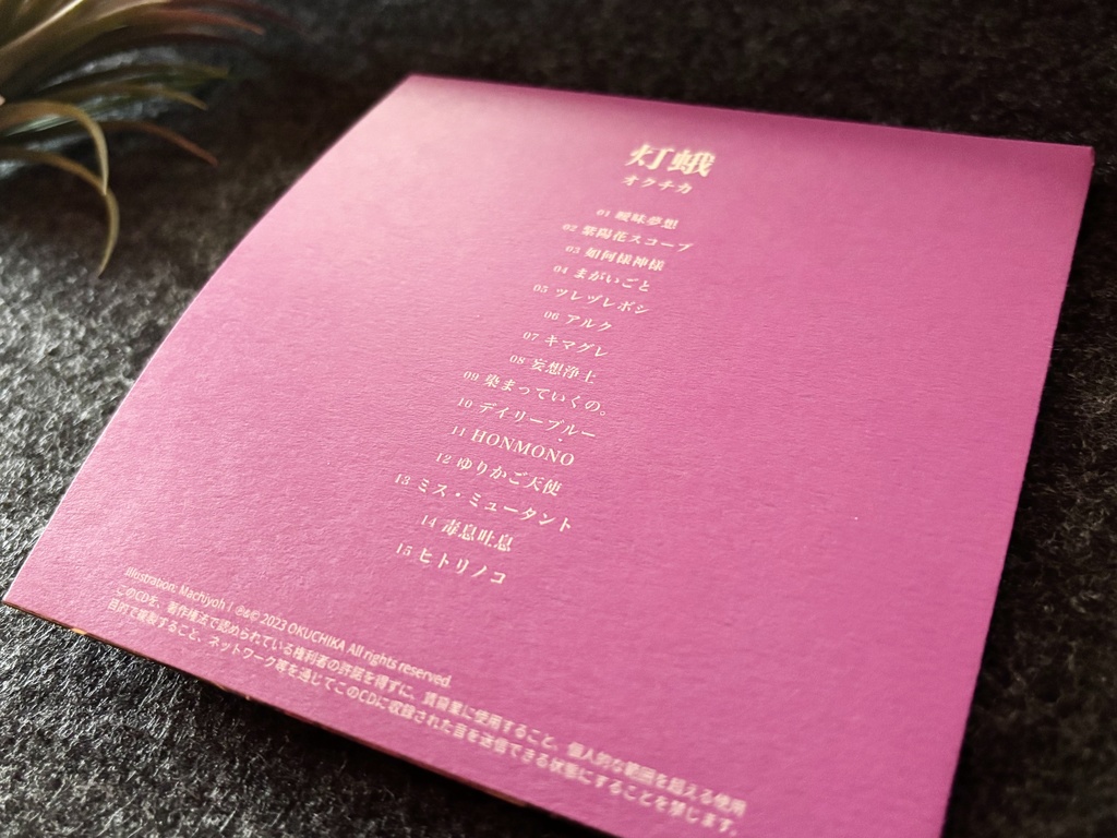 オクチカ / 1st Album「灯蛾」& 2nd Album「透明深域」2枚セット CD版+DL版