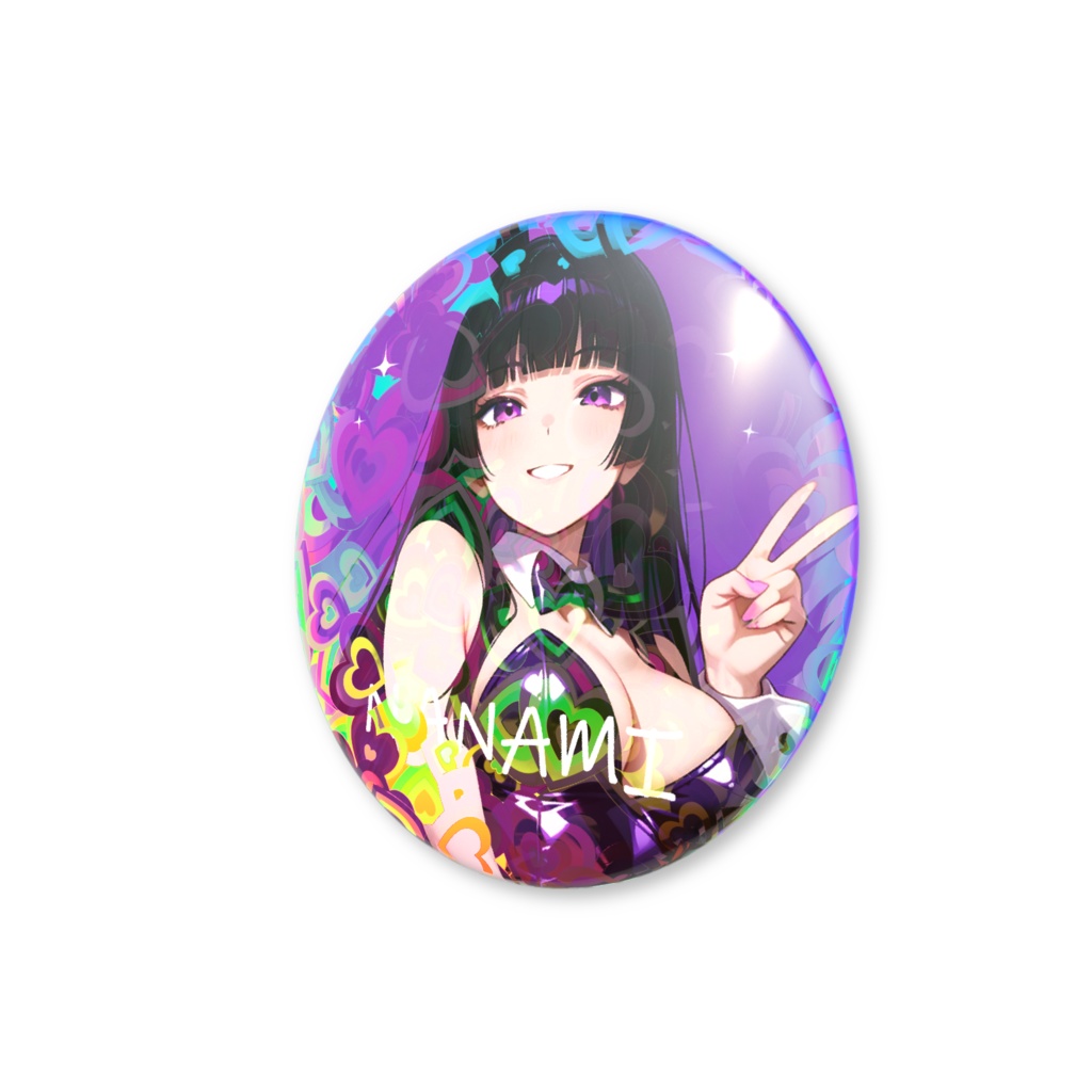 七彌 ホログラム缶バッチ D