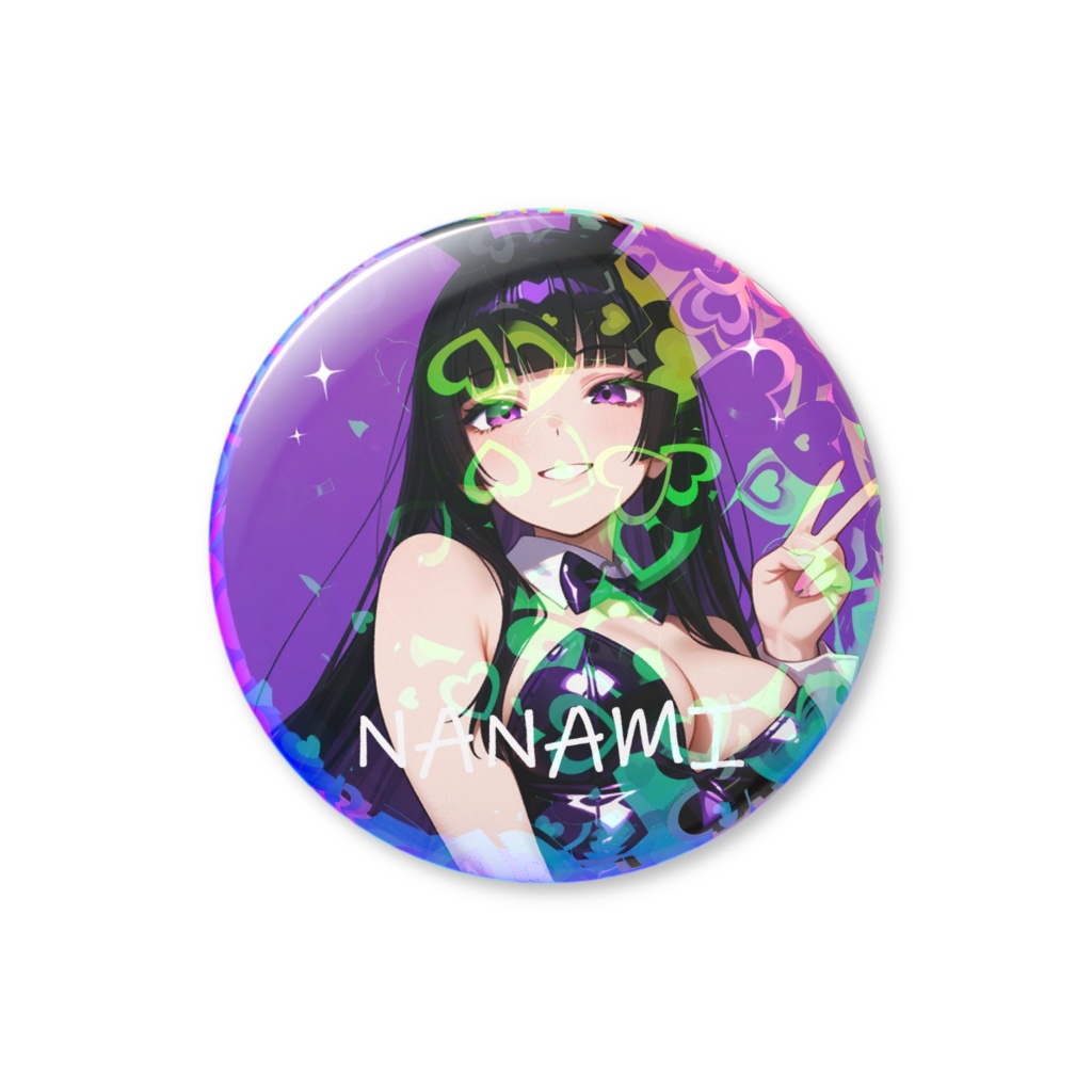 七彌　ホログラム缶バッチ D