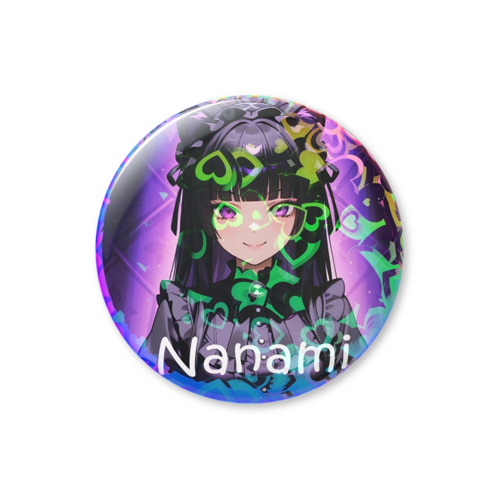 七彌　ホログラム缶バッチ　A