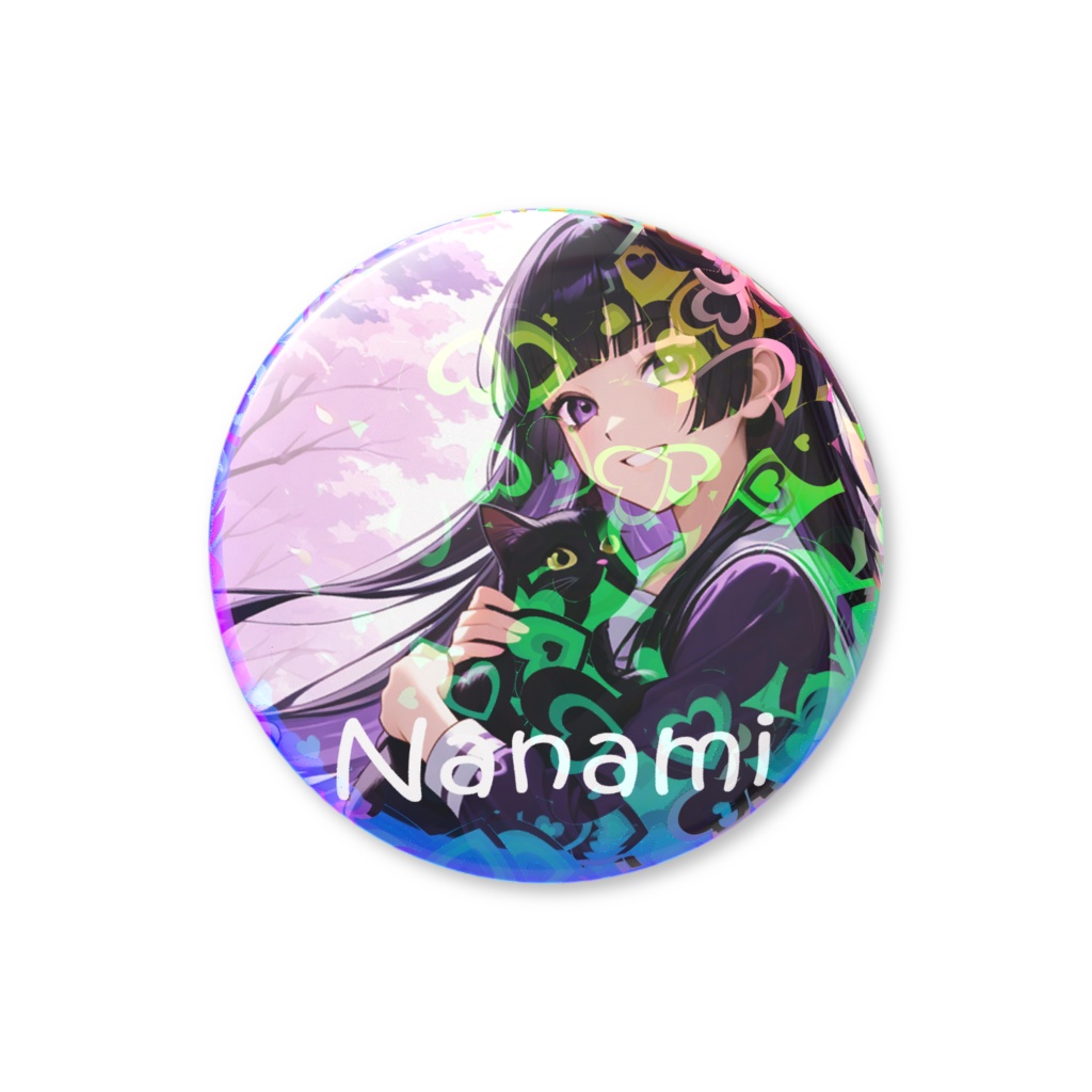 七彌　ホログラム缶バッチ C