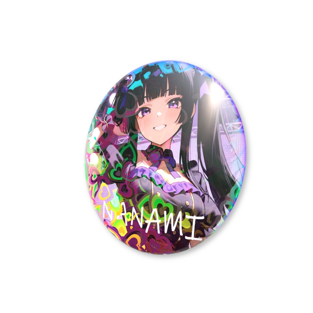七彌 ホログラム缶バッチ E