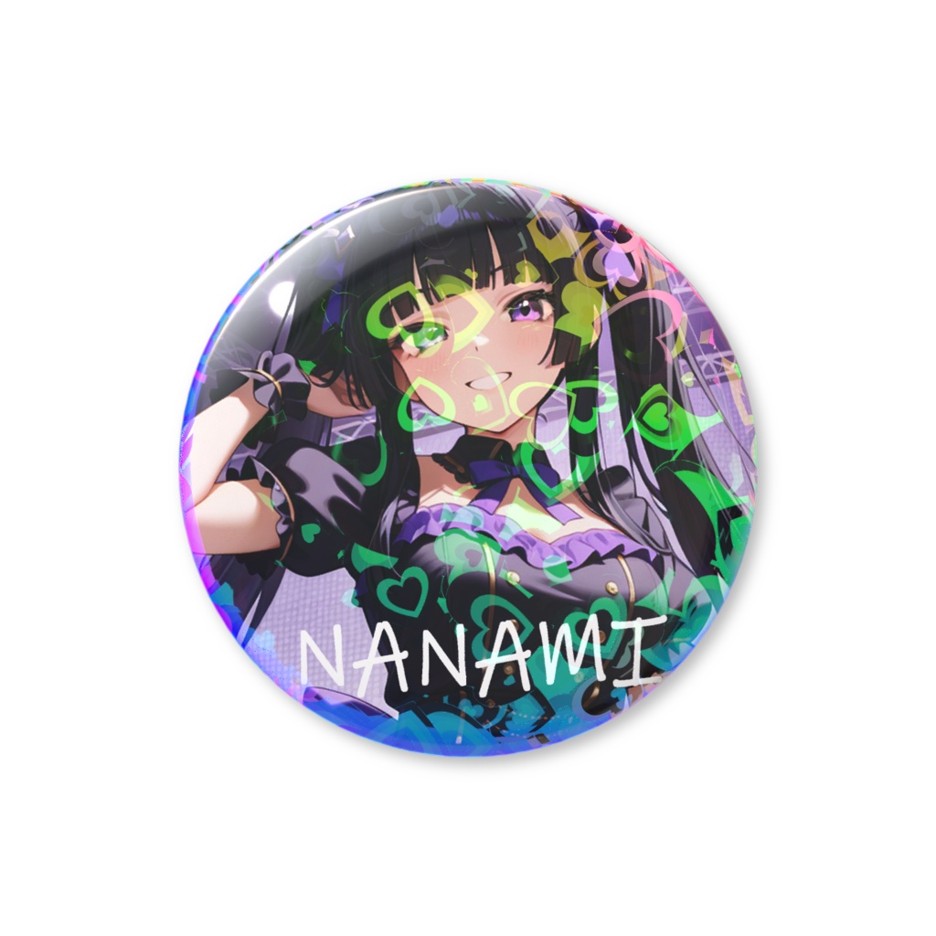 七彌　ホログラム缶バッチ E